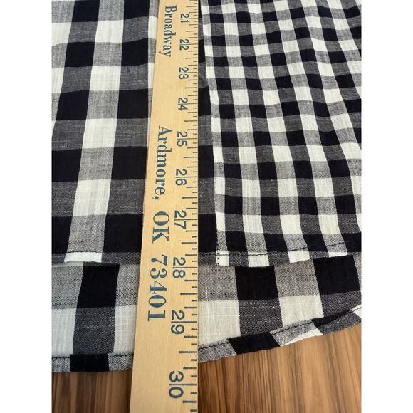 Passports 100% Cotton Sleeveless Navy Gingham Top Cottagecore Classic Beach Sz M - Picture 3 of 6